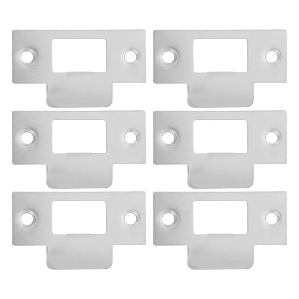 

6Pcs Deadbolt Strike Plate Durable Steel Adjustable Door Strike Plate Filler Replacement for Sliding Screen Storm Doors