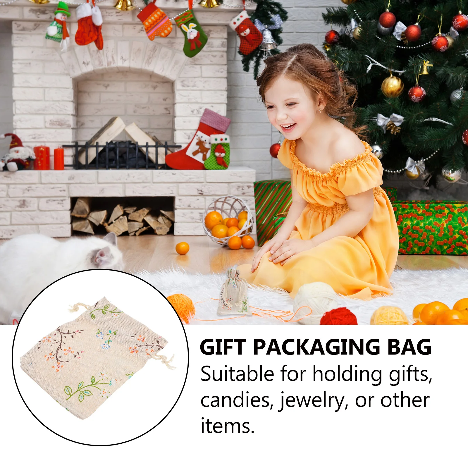 

50pcs Drawstring Bags Cloth Burlap Gift Tote Pockets Small Reusable Eco Friendly Party Wedding Favors Jewelry Craft Christmas