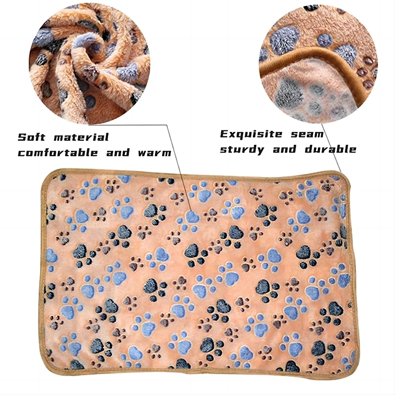 Pet Bed Mat Cute Warm Cover Towel Handcrafted Cat Dog Fleece Soft Blanket for Small Medium Large dogs Puppy Pet Supplies ﻿