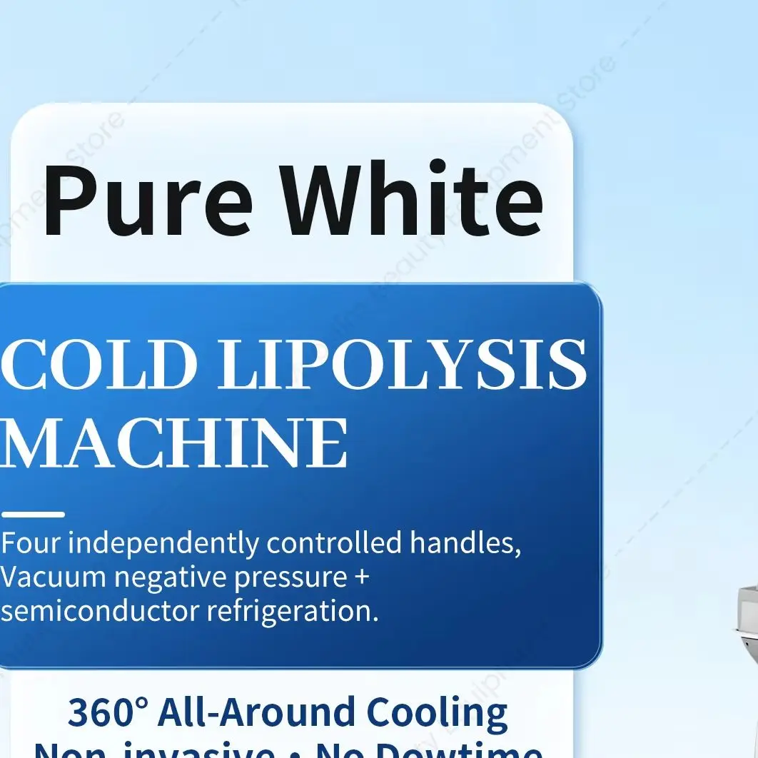 E38  Cold Lipolysis Machine 4 Handles 360° Cooling Fat Freezing Body Sculpting Cellulite Removal Non-Invasive Salon Equipment