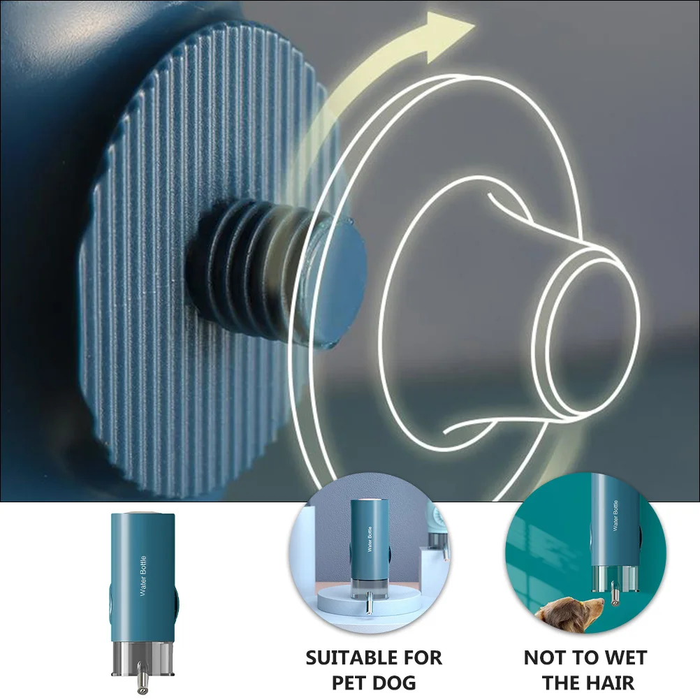 

550Ml Dog Water Dispenser Hanging Water Bottle Stainless Steel Nozzle Leak Proof Cage Wall Mounted Easy Refill Pet Waterer For