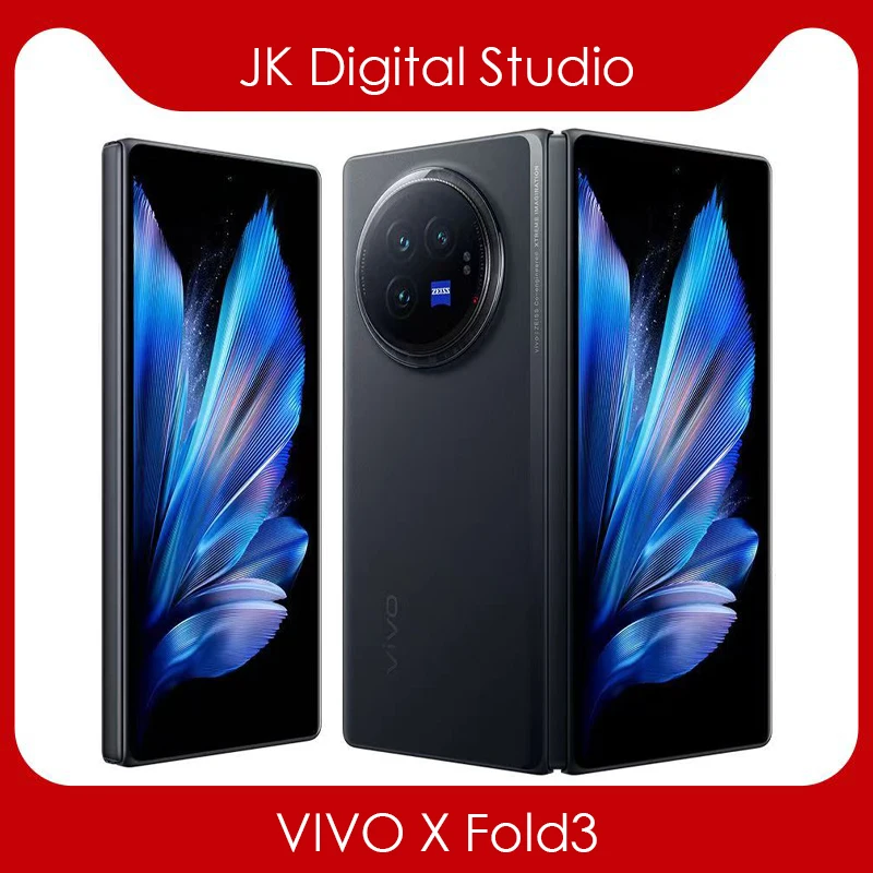 الأصلي والجديد VIVO X Fold3 Fold 3 5G هاتف محمول 8.03 بوصة AMOLED شاشة مطوية Snapdragon8 Gen2 50MP CMOS 5345Mah 80 واط شحن فائق