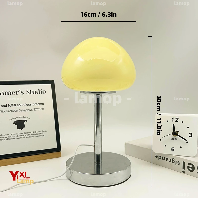 Translucent Butter Yellow Murano Teardrop Canopy Glass Table Lamp West Coast Lazy Vibe Mellow Warm Light Vacation B&B Indoor