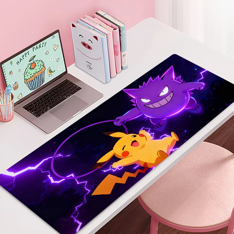 Mouse pad P-Pikachus anime new professional eSports game players Speed Lock Edge Rubber Game Desk Mousepad Keyboard Mat