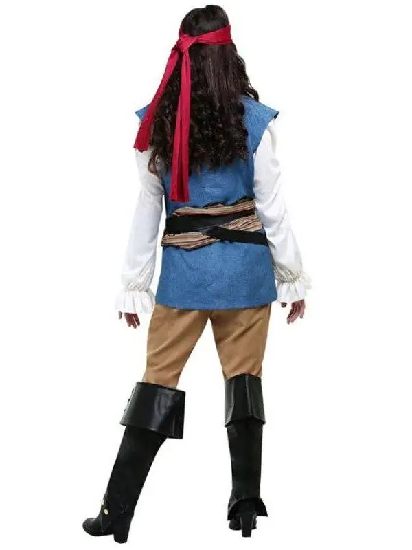 

Caribbean Captain Cosplay Costume Pirate Style Halloween Outfit Women's Ethnic Wear Stage Performance Traditional Chinese Clo...