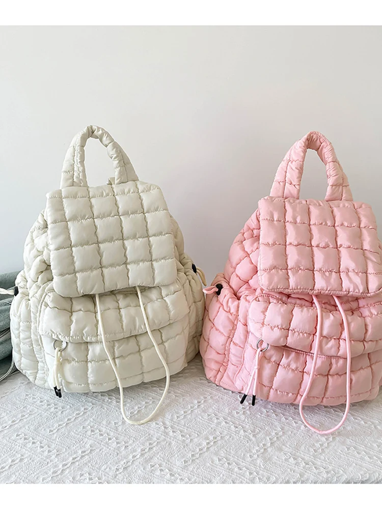

Casual Bubble Large Capaci Diamond Folded Leisure Bapa Commuter Travel Bag Soft oulder Strap Buet ape Polyester L...