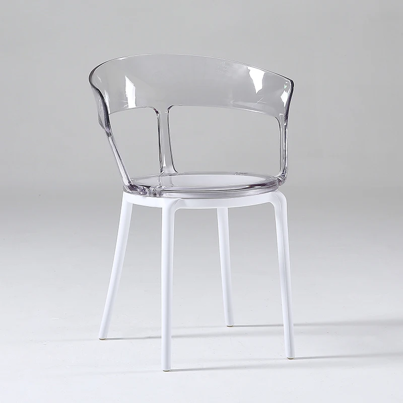 

Designer Lounge Chair Nordic Transparent Styling Acrylic Dining Room Chairs Backrest Cafe Sillas De Comedor Kitchen Furniture