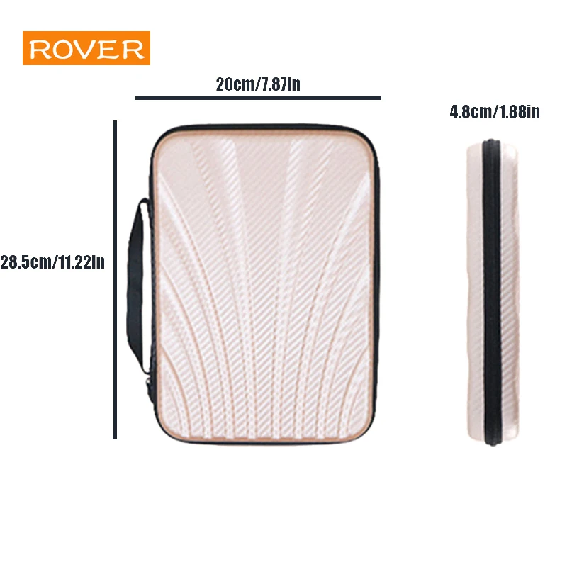 Bolsa de almacenamiento para raqueta de tenis de mesa, 1 piezas, carcasa dura de EVA, impermeable, a prueba de polvo, con correa de mano