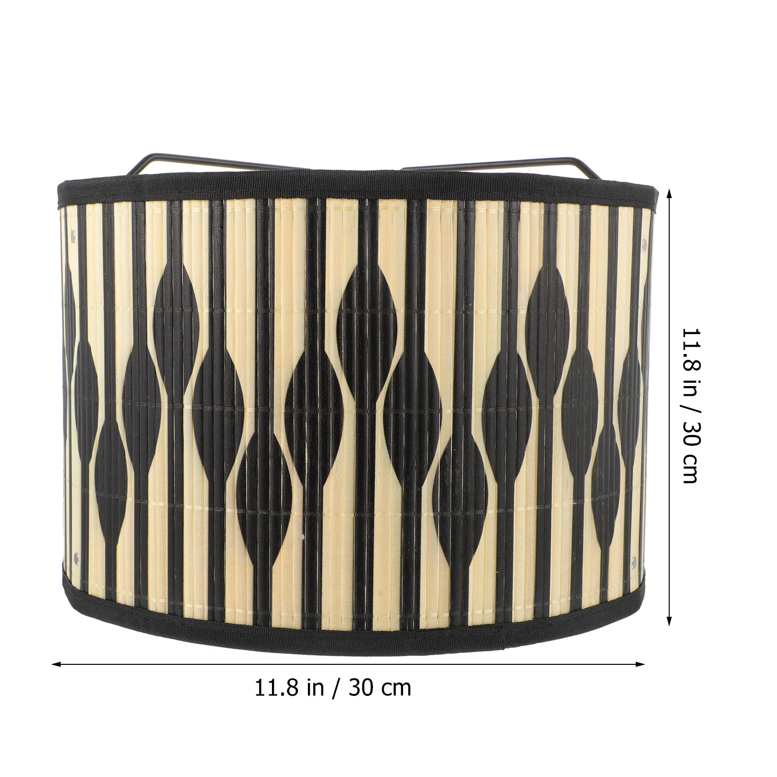 Exquisite Bamboo Lampshade Geometric Pattern Decorative Light Cover Room Lamp Replacement Accessory Bamboo Lampshade