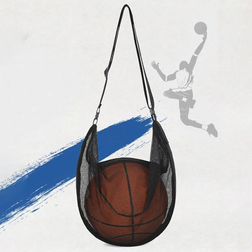 

Adjustable Football Storage Backpack Multifunctional Portable Mesh Basketball Shoulder Bag Lightweight Diagonal