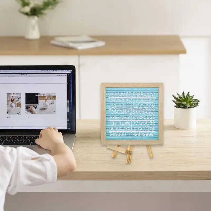 Letter Board Sign Small Felt Message Board Stable Square Letter Sign Fashionable Decoration For Home Work Mother's Day Birthdays
