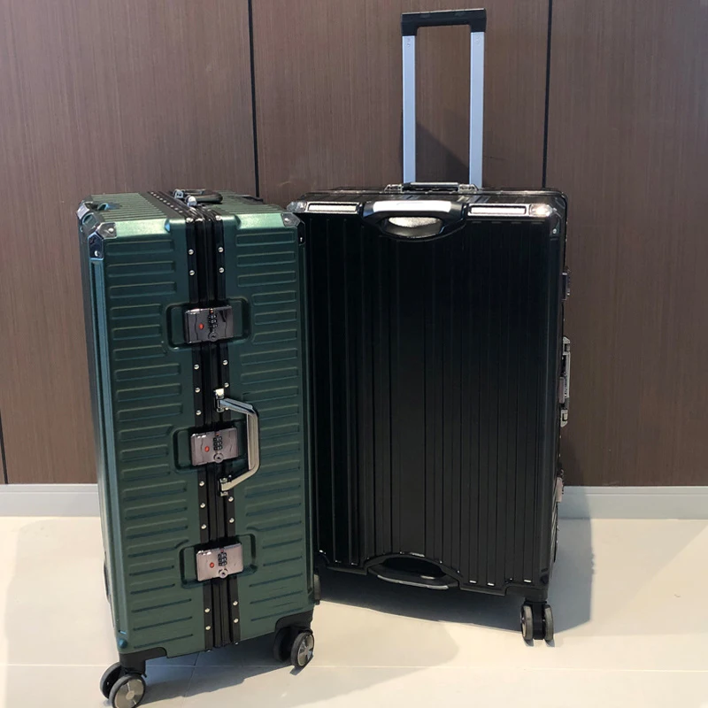 High Quality Aluminium Frame TSA Lock Trolley Case Mute Wheel 28“ Large Capacity Suitcase  20 Inch Cabin Box 24 Inch Luggage