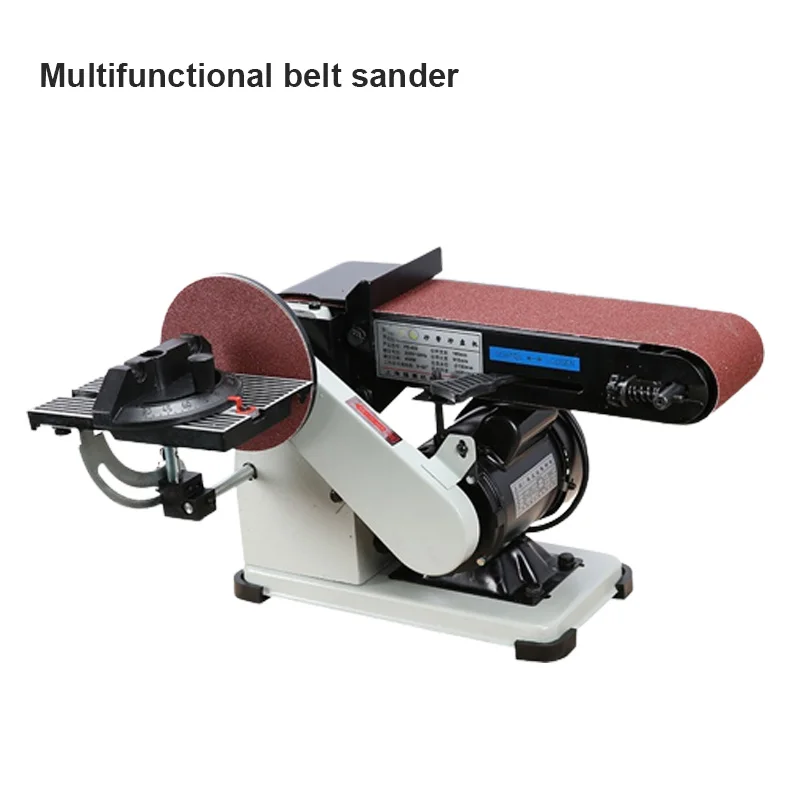 

220V High-Power Abrasive Belt Sanding Tools Sandpaper Polishing Machine 0-60° Angle Adjustable Electric Woodworking Sander