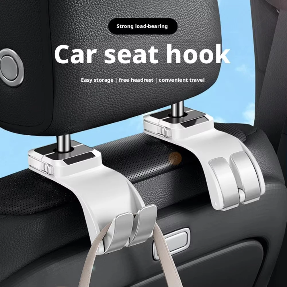 Auto-Kopfstützenhaken, Belastbarer Rücksitz-Aufhängehaken, Faltbares Design, Universeller Stabiler Sitzrücken-Aufhänger – Detail 3