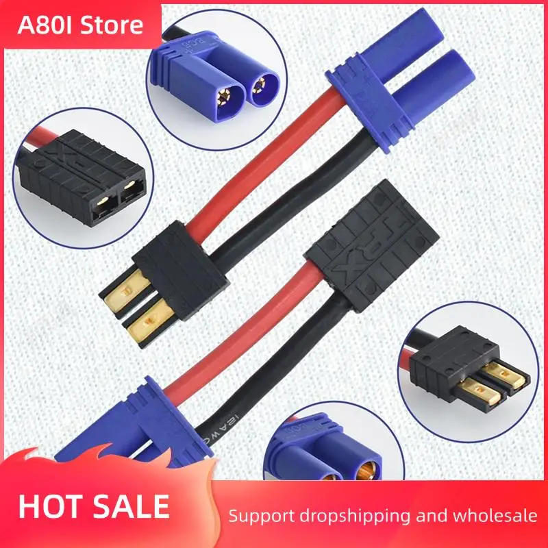 

A80I RC Lipo Battery Connector Adapter Compatible With For TRX/Traxxas Lipo Battery Plug To EC5 Male Female On ESC Charger