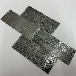Damascus Steel DIY Cutter Making Materials Japanese Knife Pattern Steel Bar Cutter Blade Blank Has Been Heat Treating Knives