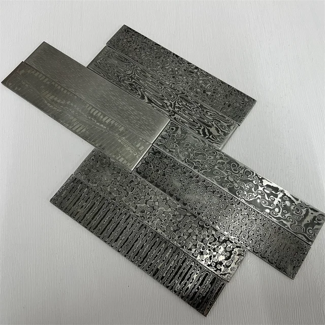 Damascus Steel DIY Cutter Making Materials nóż japoński wzór przecinak do prętów stalowych ostrze Blank to noże do obróbki cieplnej