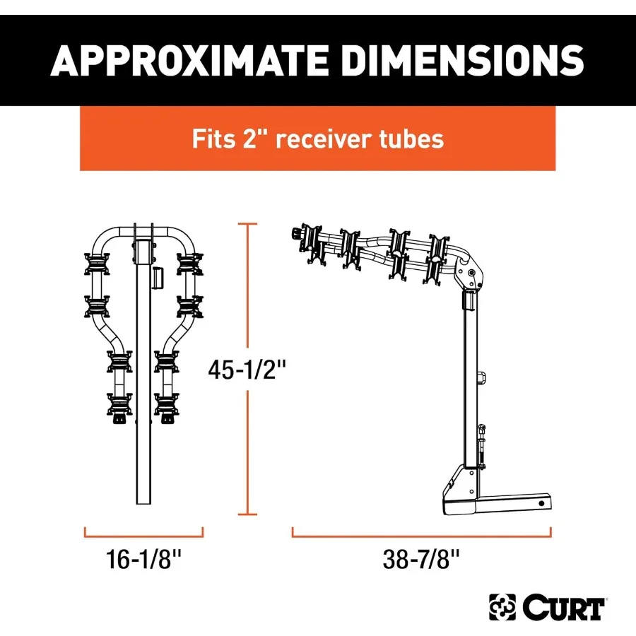 حامل حامل الدراجة ذو وصلة مقطورة ممتازة 18064 يناسب جهاز استقبال 2 بوصة لنقل آمن ومريح لـ 4 دراجات في فاريو #2