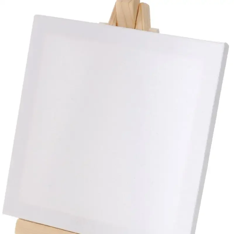 12-teiliges Künstler-Set: 5 Zoll Mini-Staffelei + 3 Zoll x 3 Zoll Mini-Leinwand-Set, Malerei, Kinder-Bastelarbeit, DIY-Zeichnen, Kleine Tischstaffelei für die Schule – Detail 10