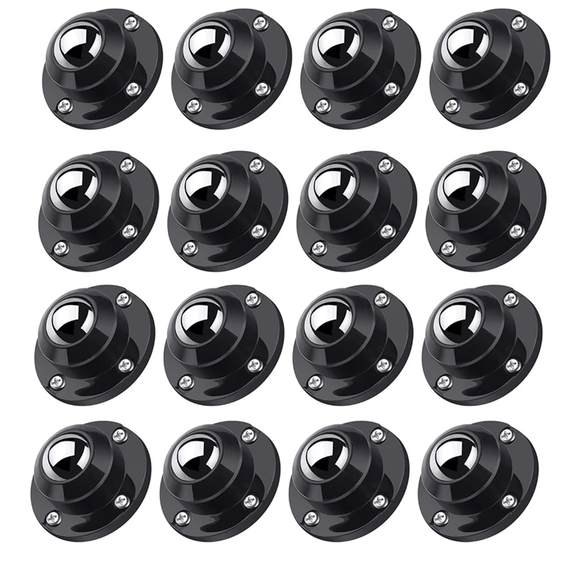 16Pcs1inch Self Adhesive Caster Wheels For Furniture,28LBS Load Capacity, Swivel Wheels For Small Appliance Storage Bins