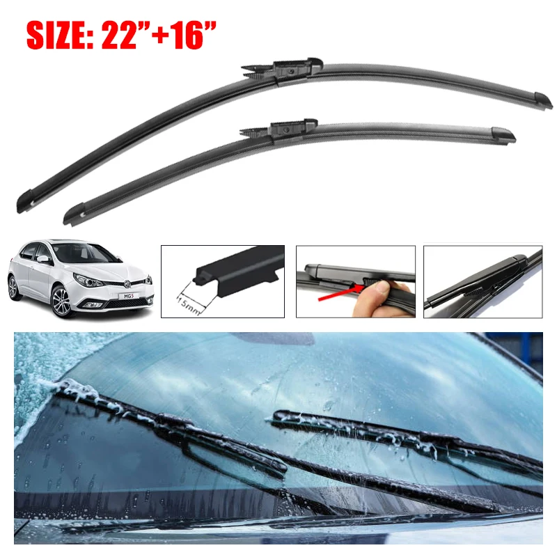 Car Wiper Blade For MG 5 GT AP12 2012-2018 2013 Front Replacement Cleaning Windscreen Windshield Wiper Sticker Auto Accessories