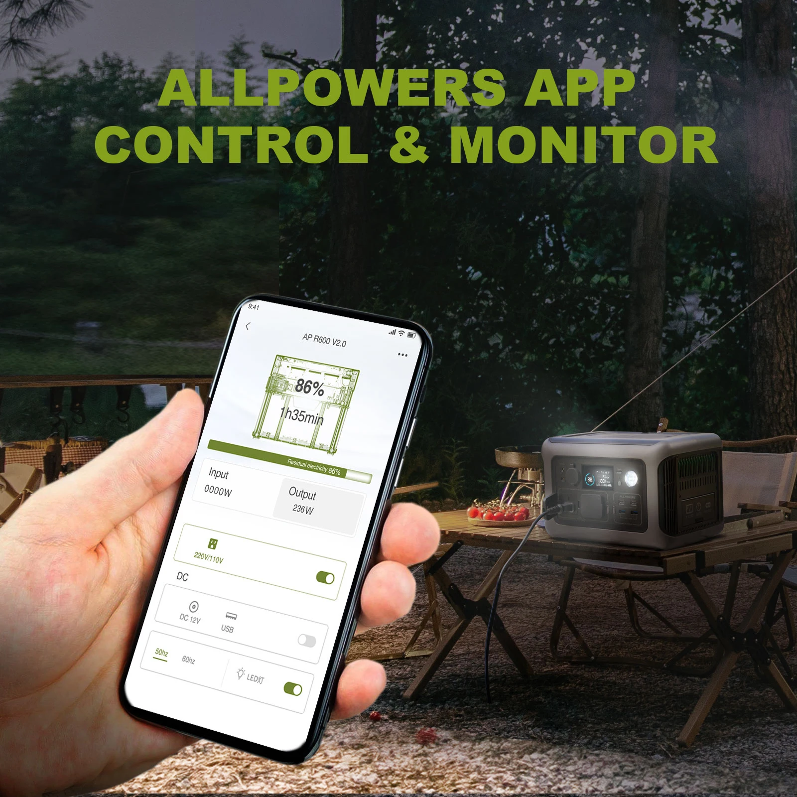 Allpowers R600 Portable Power Station Portable Power Generator PD100W APP Control UPS Function