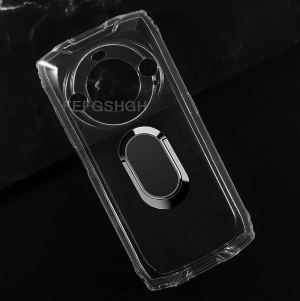 DLA Blackview BV9300 Pro 6.7 "BlackviewBV9300 BV9300Pro BV 9300 Tylny uchwyt pierścieniowy Uchwyt Pokrowiec na telefon TPU Miękkie silikonowe etui