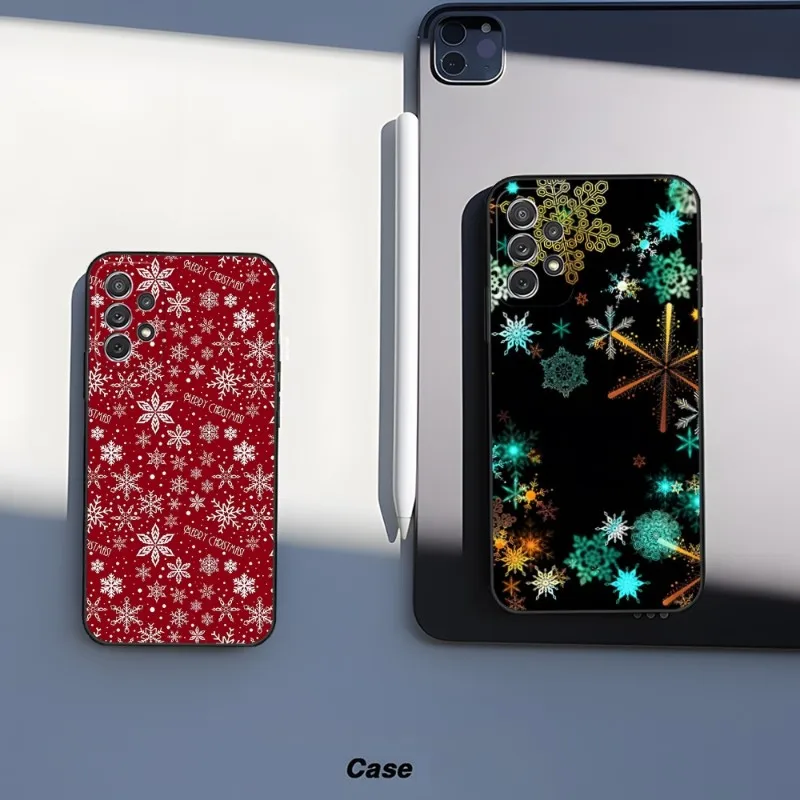 Christmas Snowflake Phone Case For Samsung Galaxy Note 20 Ultra Plus Pro 10 9 8 J 7 Prime M 80s 51 52 30 30S 31 32 40 20 8 6