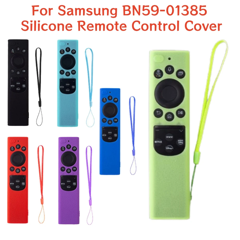 Silicone Remote Control Cover Case for Samsung BN59-01385 Dustproof Remote Sleeve for Samsung Smart TV Anti-Drop 4 Colors