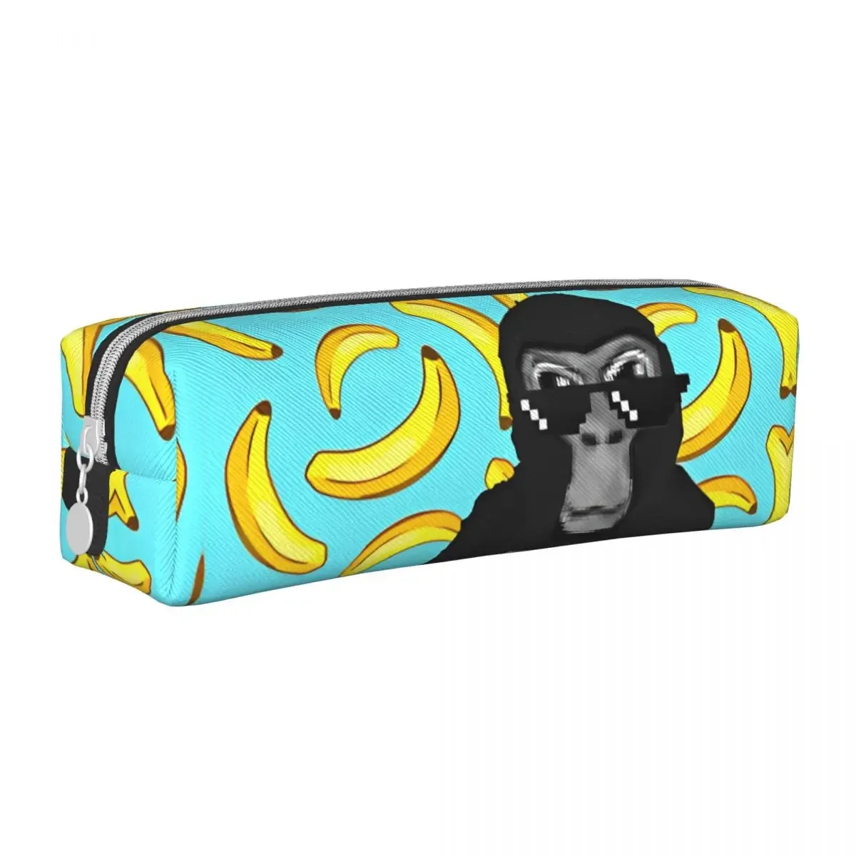 Gorilla Tag VR Gamer Monkey Mosaic Pencil Cases Fashion Hot Games Pen Holder Bag Student School Supplies Zipper Pencil Pouch