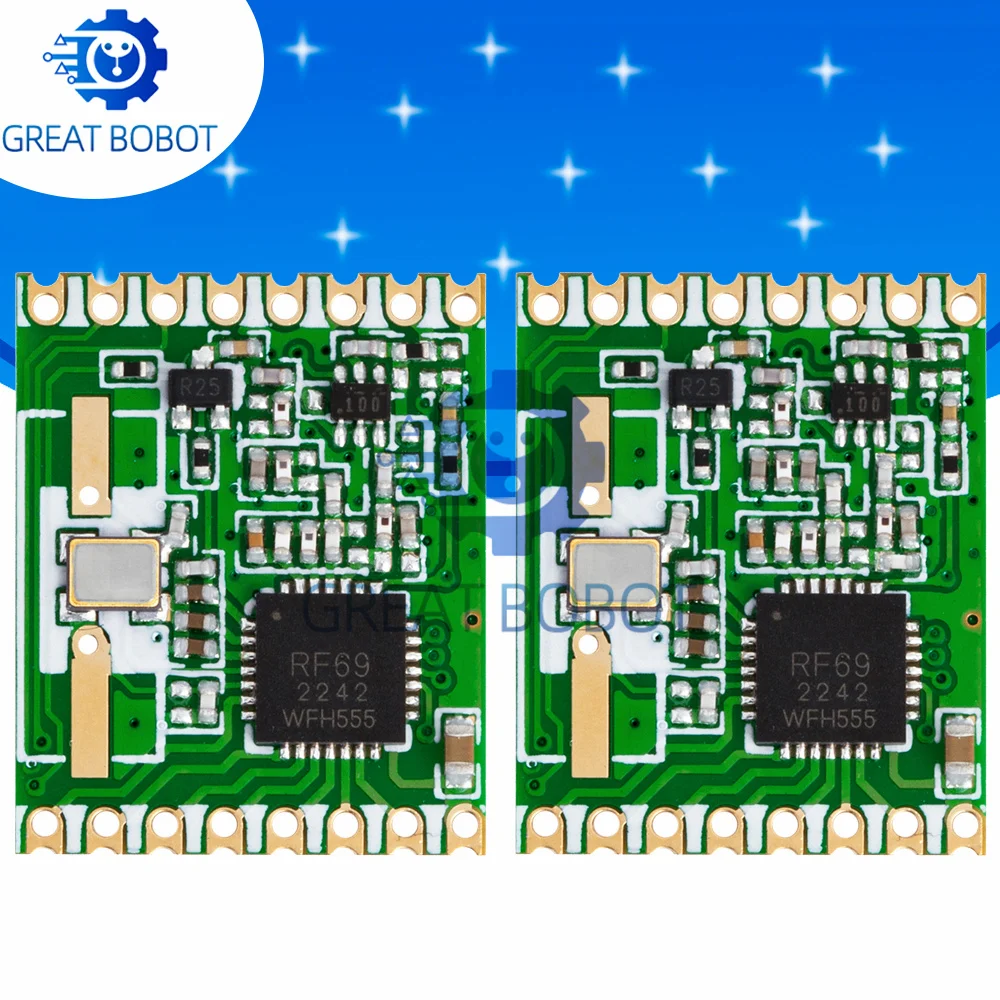 1~5PCS RFM69HW 868Mhz/433Mhz/915Mhz + 20dBm HopeRF Wireless Transceiver 868S2 Module For Remote/HM