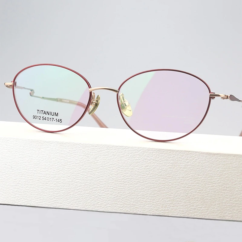 

Fashion Ultra-Light Titanium Frame Women Jewelly Sea Shell Eyewear Optical Prescription Eyeglasses Myopia Glasses Frames