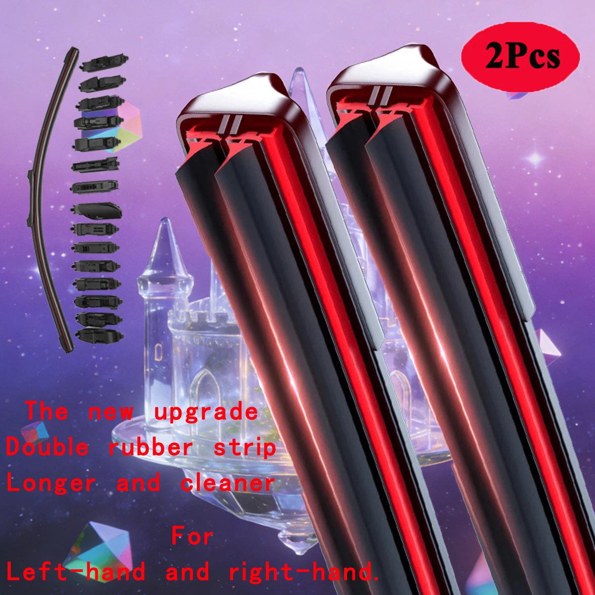 

For Peugeot 2008 P24 2020 2021 2022 Frameless Wiper Blades Cutter Windscreen Windshield Cleaning Replacement Accessory 24 16