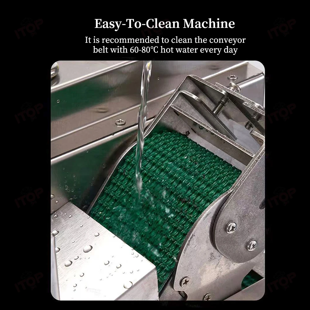 ITOP VC-C02 Овощерезка Коммерческая машина для резки овощей Лезвие и ремень Контроллер двойной скорости Конвейерная лента шириной 7 см