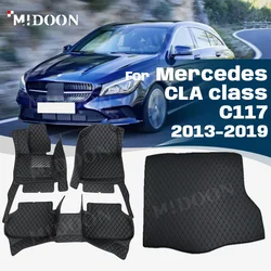 Car Trunk mats For BENZ CLA class C117 Sedan 2013-2019 2018 2017 16 15 14 Custom Floor Mat Auto foot Pads Interior Accessories