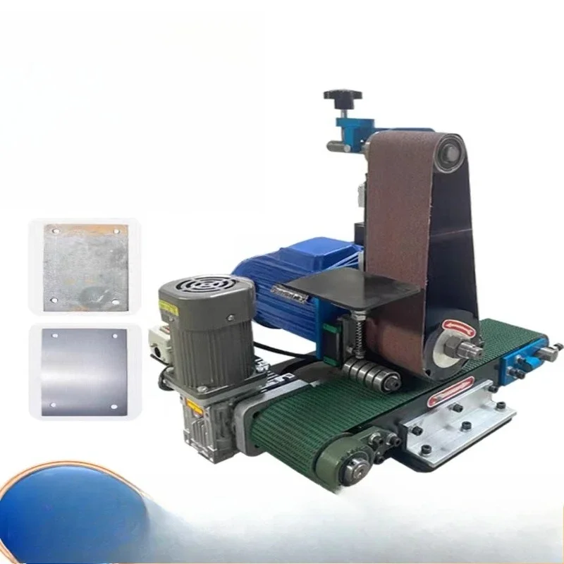 Flat rust removal and polishing machine, stainless steel brushed belt desktop electric grinding woodworking sanding and deburrin
