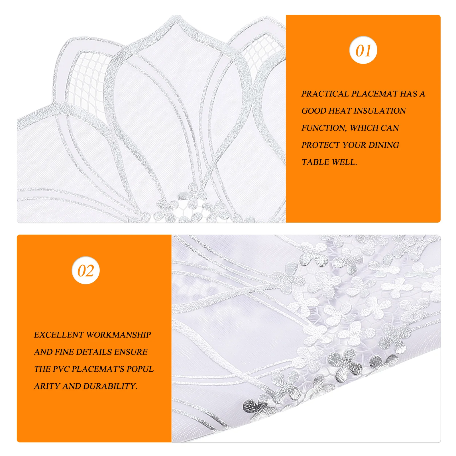 

Household Place Mat Non-Slip Heat Insulated Decorative Table Mat Pot Cushion for Home Dining Tableware Supplies