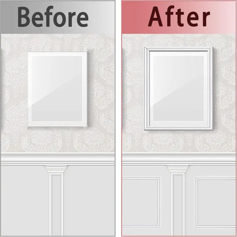 Professional Self-Adhesive Wall Decoration Molding Trim TPE 3D Window Frame Flexible Universal Chair Rail Panel Molding Mirror