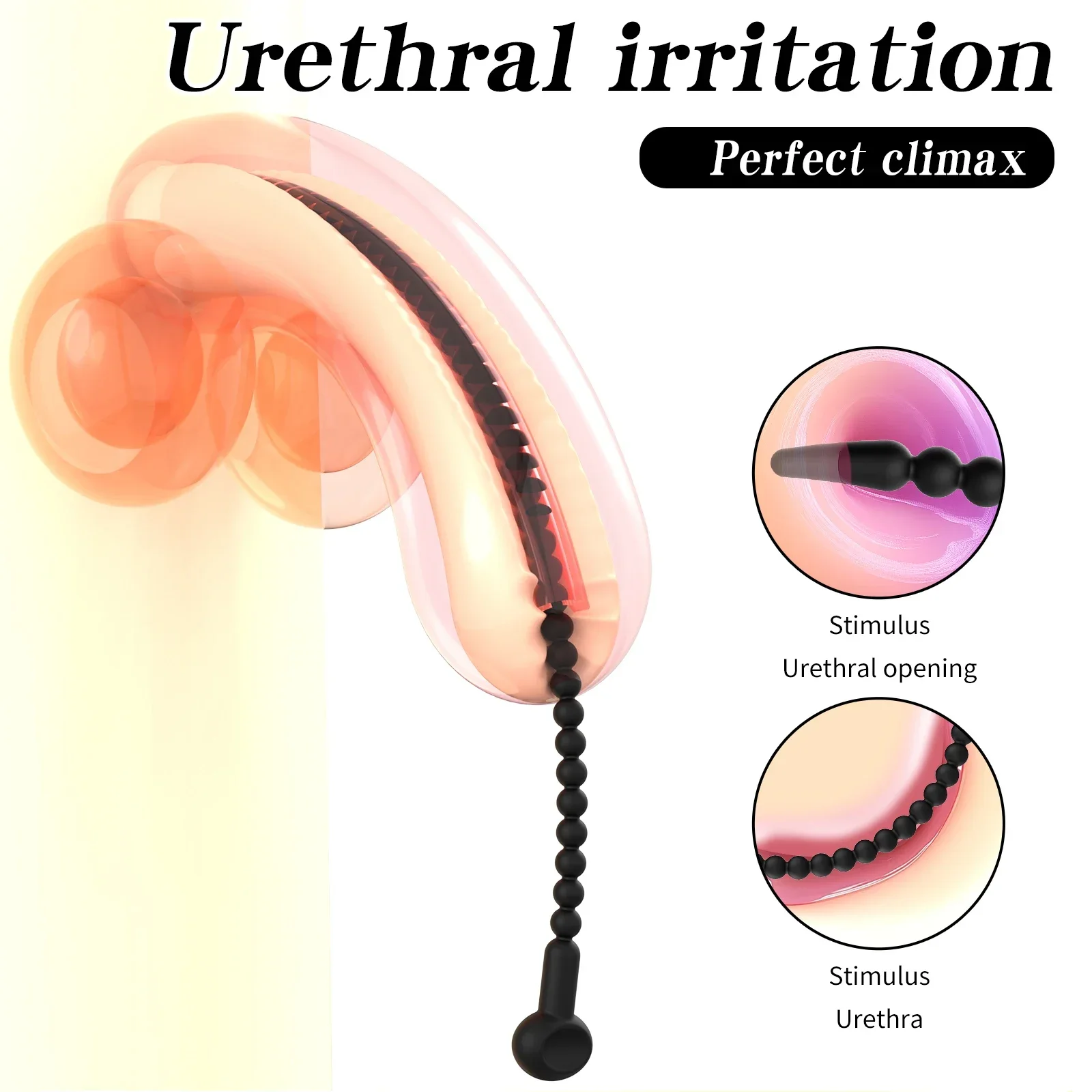 7 أحجام لينة سيليكون مجرى البول موسع الحصان العين عصا القضيب قضيب الذكور الاستمناء انسداد محفز القسطرة الجنس لعب للرجال