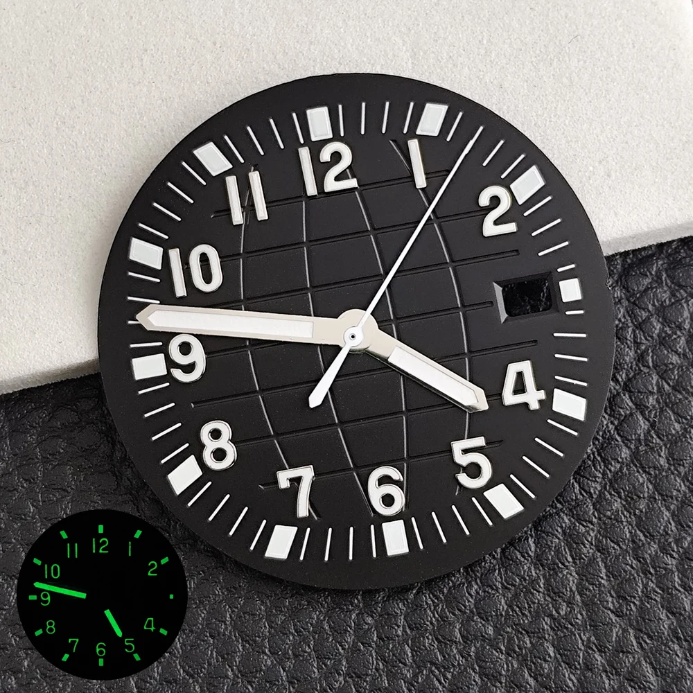31,5mm NH35 Zifferblatt Passend für NH35 Uhrwerk Zubehör Grün Leuchtende NH35 Zeiger Herren Mechanische Uhr Ersatzteil