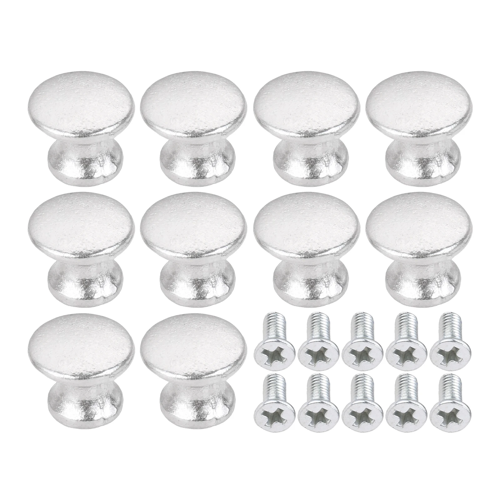 10Pc 12*11mm Drawer Knob Silver Jewelry Box Pull Wooden Case Cabinet Dresser Closet Chest Bin Handles Small Project DIY Hardware