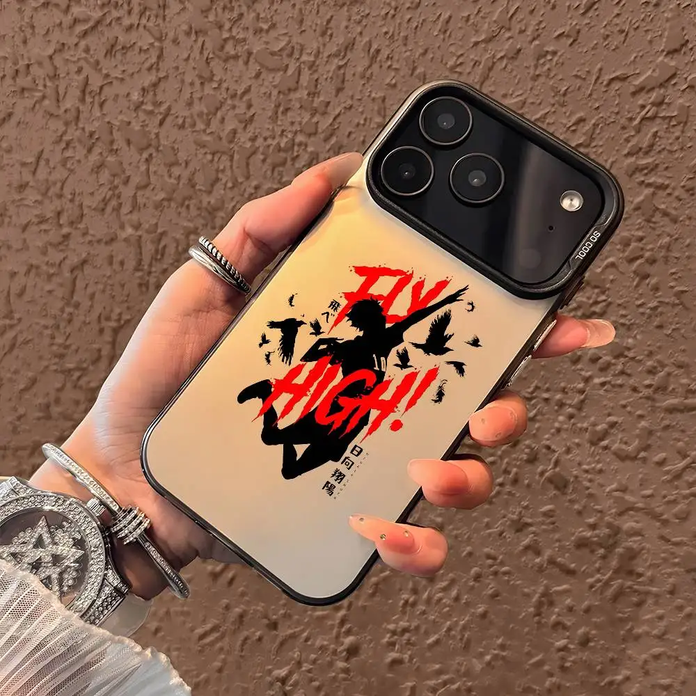 أنيمي H-Haikyuu Oya جراب هاتف آيفون 17 16 15 14 13 12 11 برو ماكس الهواء متعدد الألوان ماتي ليزر معدني أورورا فوندا #3
