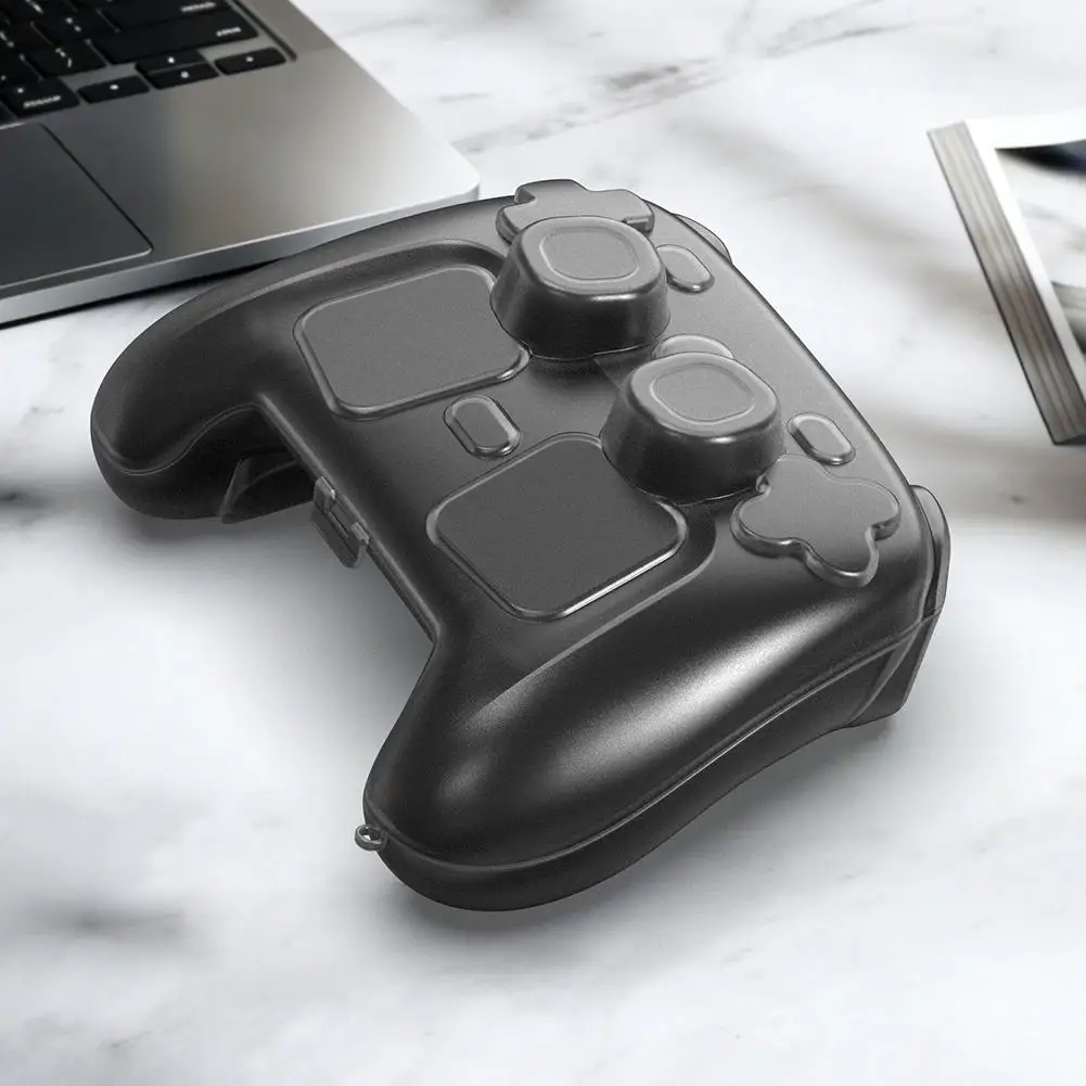 Transparente schwarze Schutzhülle gegen Stürze für Steam Controller 2_voghion.com