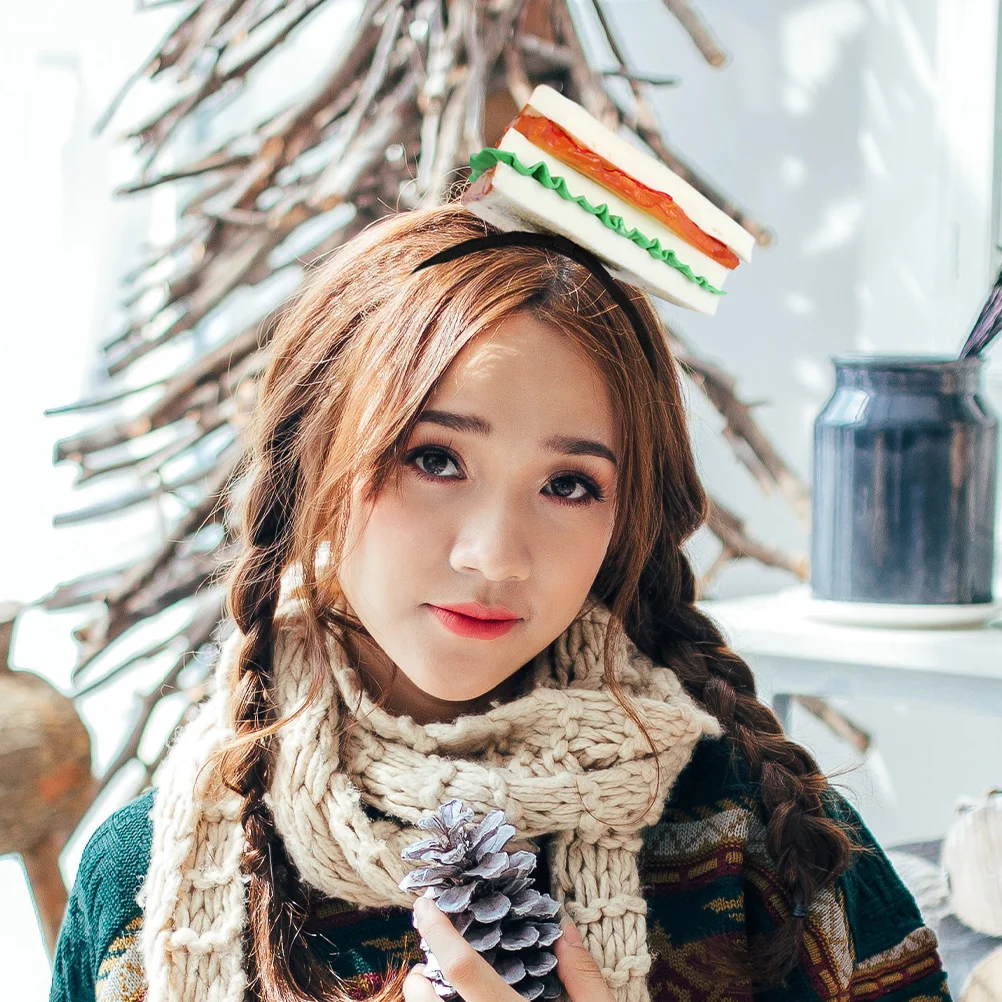 

Cute Sandwich Headband Lightweight Party Costume Hair Accessory Faux Food Headdress Role-Playing Masquerade Stage Performance