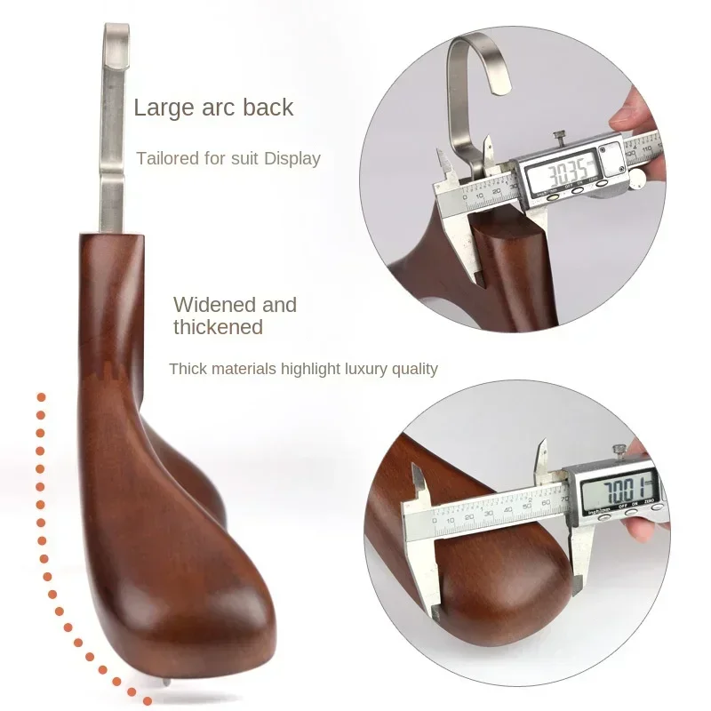 Beech Wood Wide Shoulder Large Clothes Wooden Suit Hanger Clothing Store
