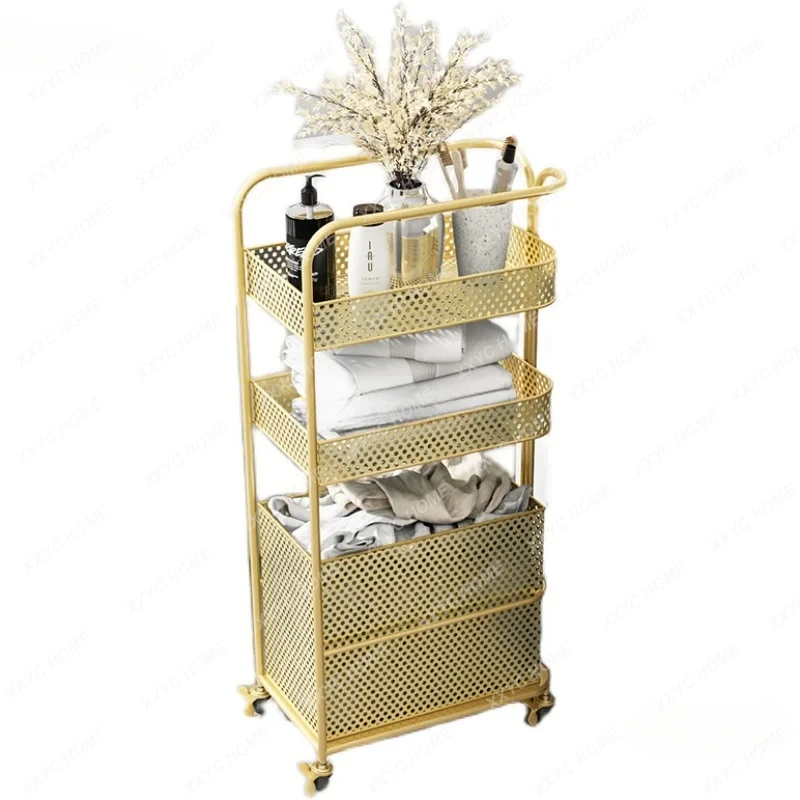 

Nordic Beauty Tool Trolley Light Luxury Movable Salon Trolleys Rack Barber Shop Iron Professional Cart Wheels Salon Furniture