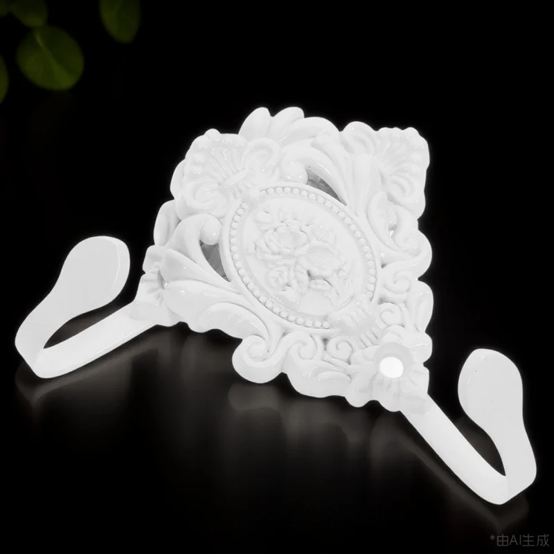 

2Pcs Zinc Alloy Curtain Tiebacks Exquisite Rose Flower Pattern Multi-Functional Hooks for Home Hotel Restaurant Decoration