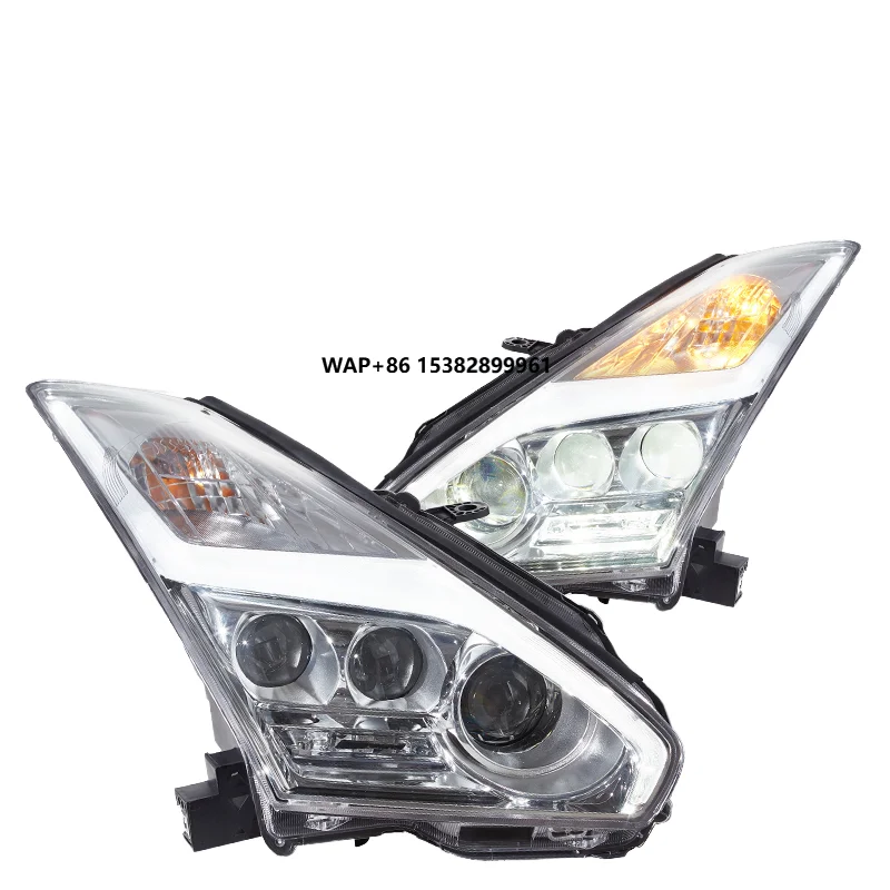 

VLAND 2008-2023 for GTR R35 Headlight Assembly Modified LED Lens Day Running Light Car Accessories Color 6500k New