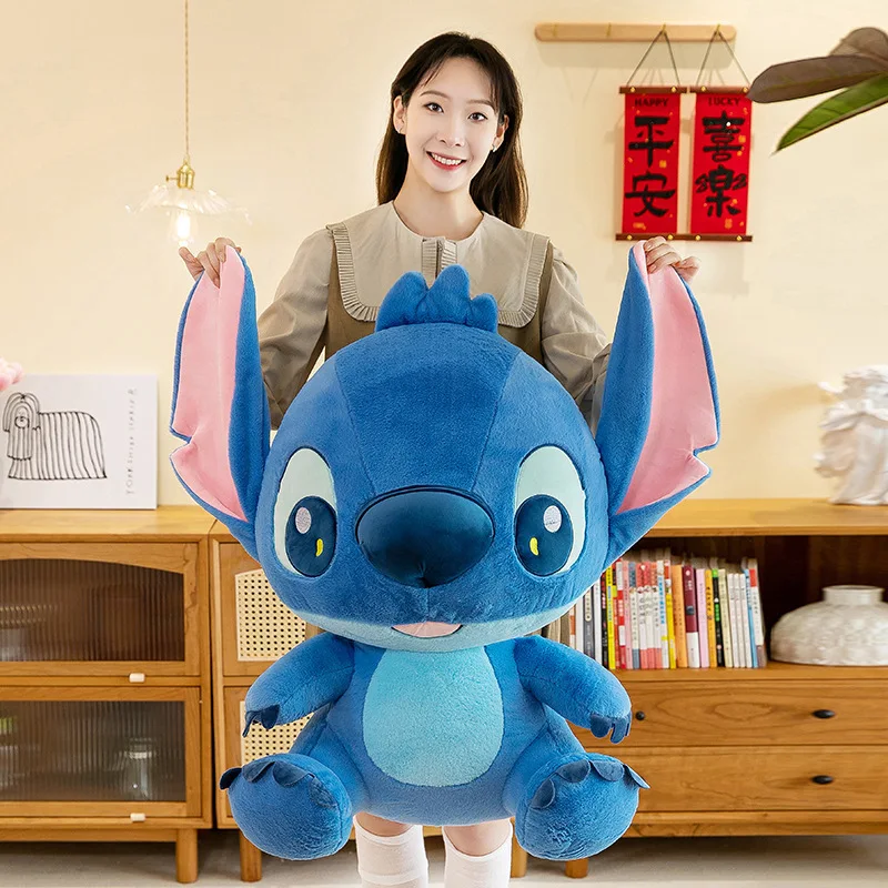 

Disney Kawaii Stitch Plush Toy Cute Filled Doll Stuffy Cartoon Animal Sleep Pillow for Kids Birthday Gift Soft Baby Present