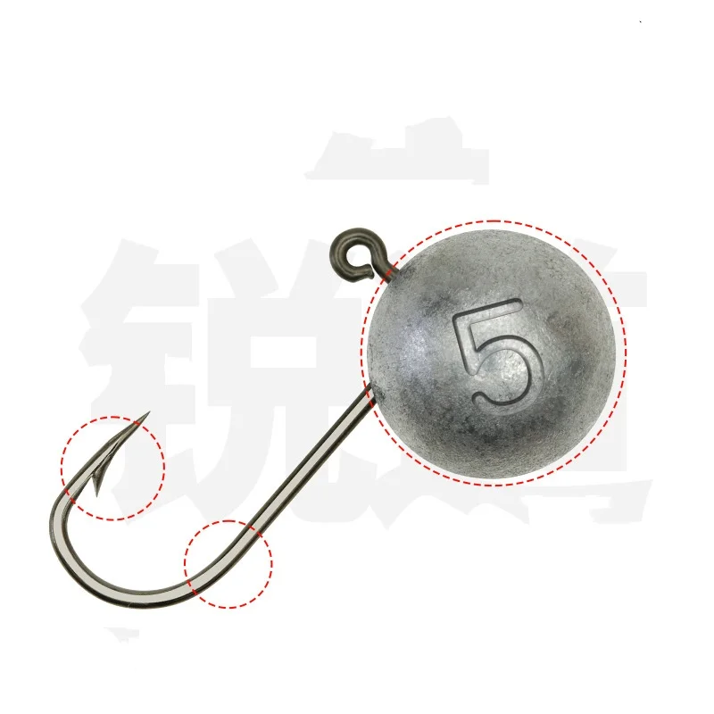 Mini Jig Head de plomo fundido a presión – Cuerpo plano
